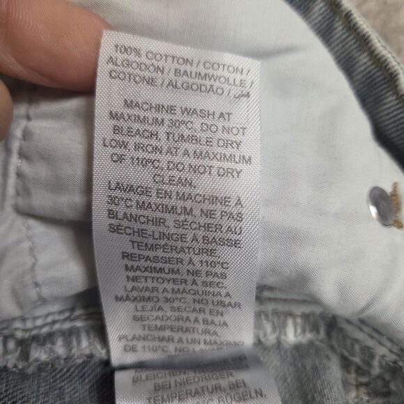 Edikted Bow Pocket Wide Leg Relaxed Jean Sz Med Light Wash Baggy Coquette - Picture 11 of 15